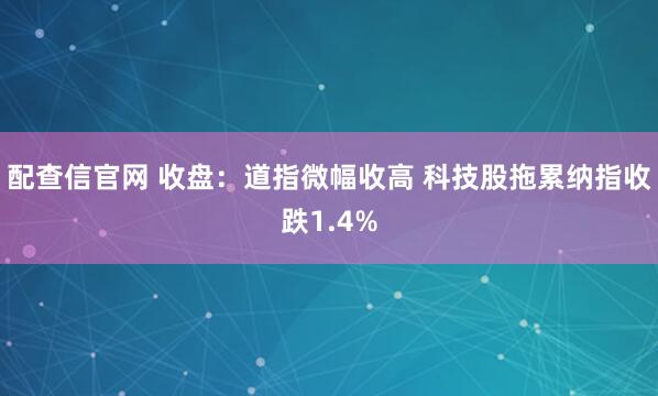配查信官网 收盘：道指微幅收高 科技股拖累纳指收跌1.4%