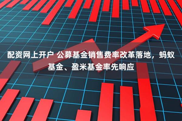 配资网上开户 公募基金销售费率改革落地，蚂蚁基金、盈米基金率先响应